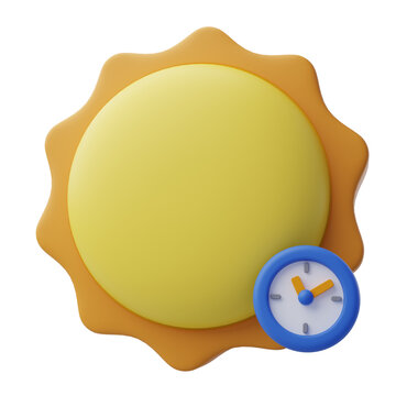 3D Sun Time Daylight Schedule Concept