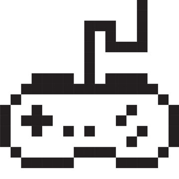 retro joystick pixel art icon