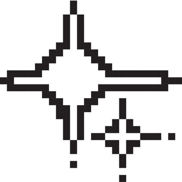 sparkle star pixel art icon
