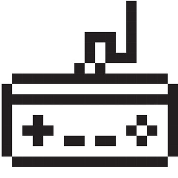 retro joystick pixel art icon