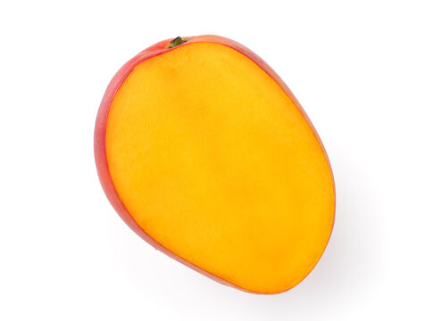 Fresh ripe mango fruit isolated on white background with clipping path