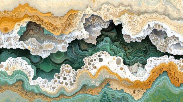 A digital art piece featuring a vibrant abstract design of swirling colors and patterns.
