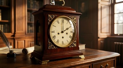 Naklejka premium Vintage Clock Showing Historic Independence Day Time
