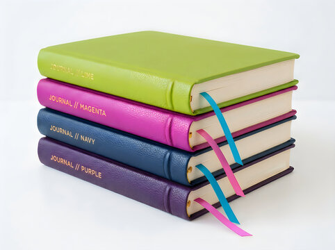 Colorful chameleon climbing on stacked books with pencils