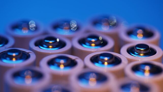 Several alkaline batteries arranged together