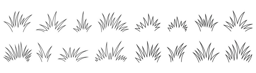 Hand drawn grass sketch collection © ALEX