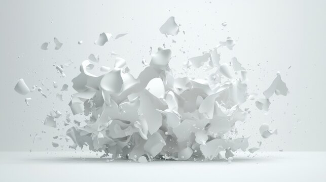 A 3D rendering of a white explosion.