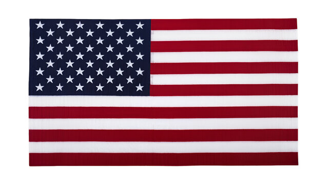 Isolated United States of America flag symbolizing freedom, democracy, patriotism, national identity