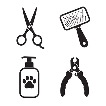 Pet grooming tools set for animal care