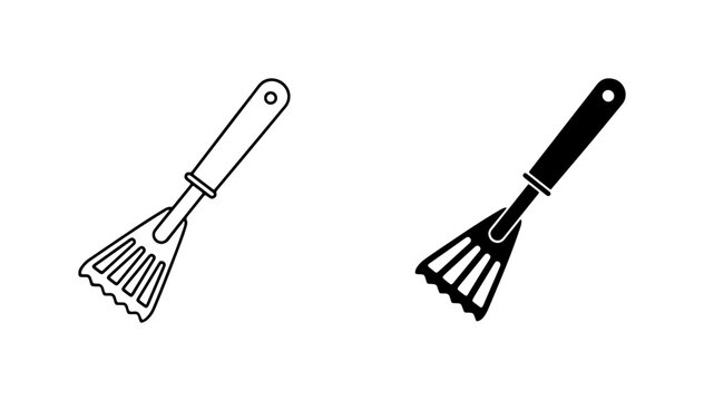 Kitchen Utensil Icons: Masher, Spatula, Whisk, Sieve, Culinary Tools, Cooking Equipment, Food Preparation