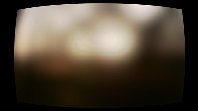 Retro crt television display mockup, curved screen frame overlay, warm bokeh light glare texture, vintage monitor background