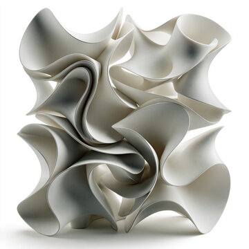 Luxury contemporary desktop organizer with sculptural curves and multiple compartments for 3D printing.