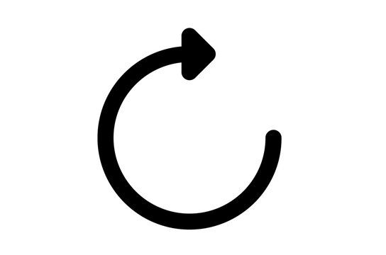 Clockwise Circular Loop Refresh Arrow Vector Icon