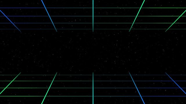 Futuristic grid background, with neon lines, and stars futuristic