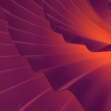 Gradient Folding Screen 3D Interior Partition