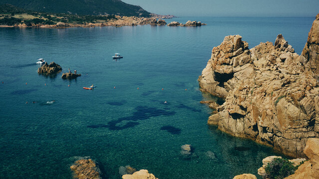 crystal clear waters along sardinia's coastline