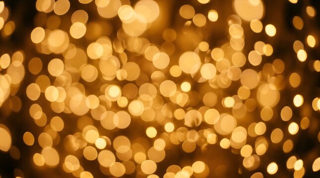 Soft golden bokeh lights abstract background defocused orbs
