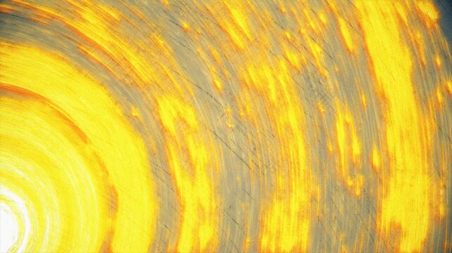 Glowing yellow energy vortex rotation background. Radiant golden light texture with speed trails ideal for energetic concepts, sun power visuals, fire swirl overlays, and dynamic backdrops.