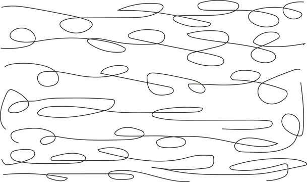 Wavy continuous line art design with artistic flowing loops and abstract simple strokes.