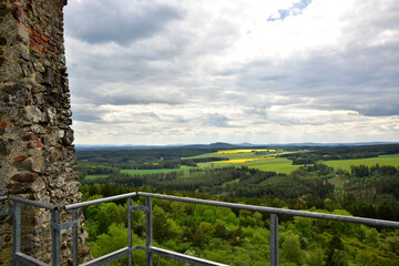 Fototapeta premium Ruins of a gothic castle Svamberk Krasikov located at natural park Krasikov