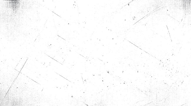 White background with scattered dark gray dots and lines creating a textured distressed effect grunge