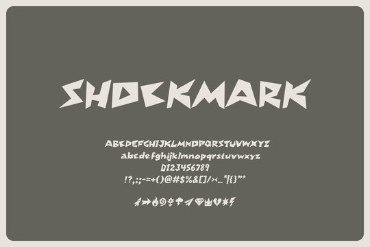Shockmark Italic Font Sharp Action Display Typeface For Gaming Graphics Sports Branding Street Posters Action Logos And Creative Display Typography
