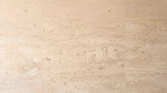 Beige travertine stone wall panels texture background for interior architectural design.