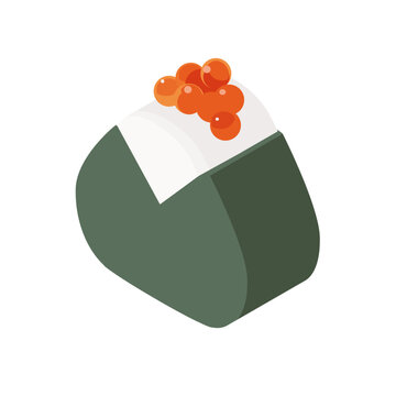 おにぎり(着物巻き・イクラ)のイラスト