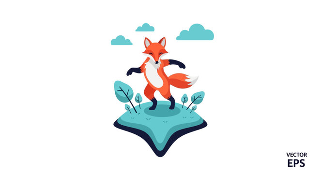Dancing Fox on Floating Island