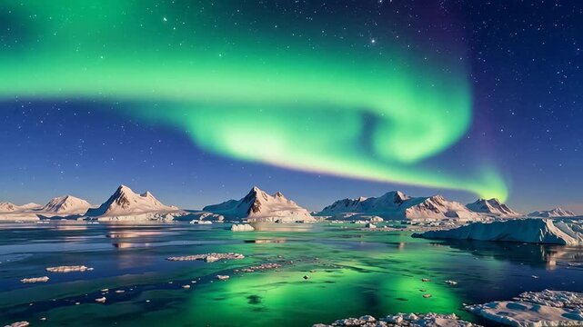 Arctic Aurora - Sun Particles Colliding with Atmosphere
