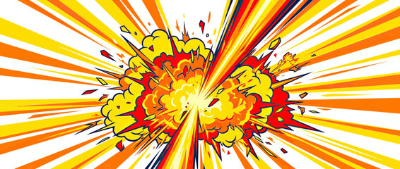 Explosion Burst Impact Comic Style © Tongseng
