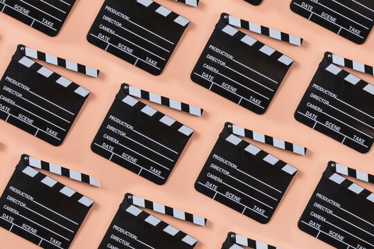 Movie clapper repetition background