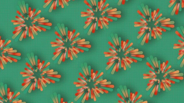 Vibrant full-screen 4K loop of symmetric organic structures. Multi-layered procedural 3D design for video walls and technology-themed social media