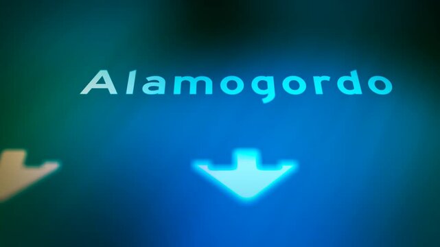 Crime Filler Shot - Cinematic New Mexico Highway Sign - Alamogordo