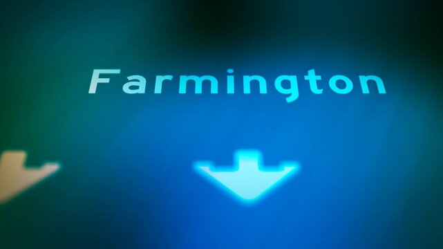 Crime Filler Shot - Cinematic New Mexico Highway Sign - Farmington