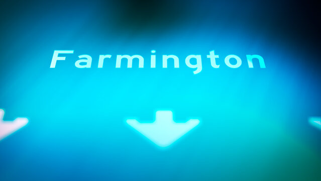 Crime Filler Shot - Cinematic New Mexico Highway Sign - Farmington