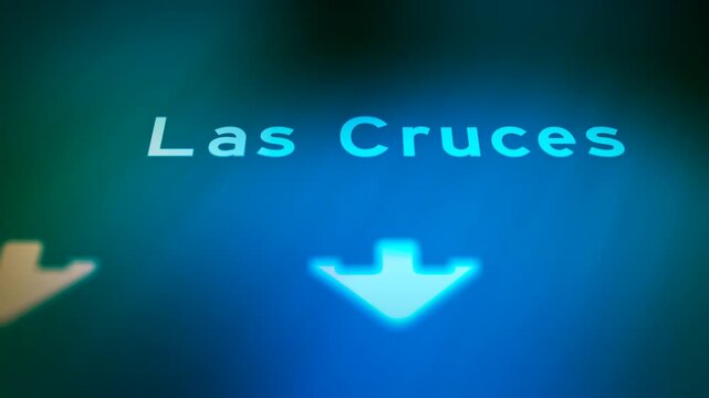 Crime Filler Shot - Cinematic New Mexico Highway Sign - Las Cruces