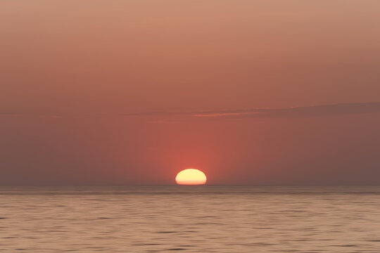 Stunning Summer sunset over Trevose Head in Cornwall England