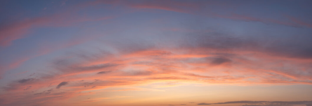 Beautiful colorful vibrant Summer sunset sky for use as background or composite