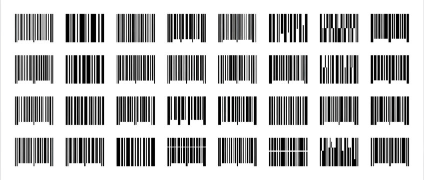 Collection of Various Barcodes on White Background