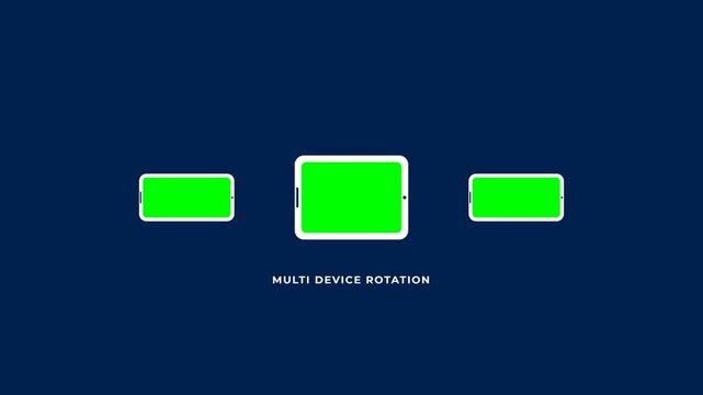 Multi Device Screen Rotation Animation with Green Screens