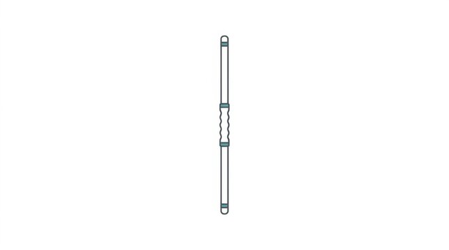 Vector illustration of a martial arts training staff icon