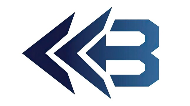 Blue letter B with speed arrow lines logo icon.