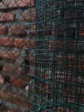 Green Wire Mesh Fence Texture Background