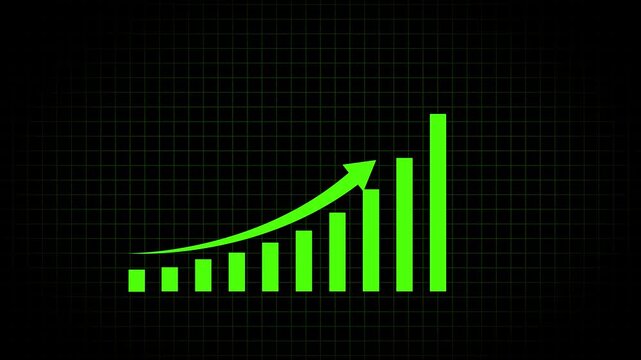 Business graph growth concept in allusive graph chart showing marketing sales profit increasing to future target. Excellent financial status of corporate business going