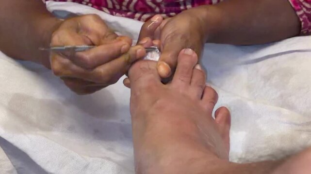 Indian pedicure process