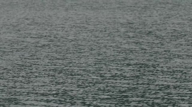 Gray ripples on the water surface