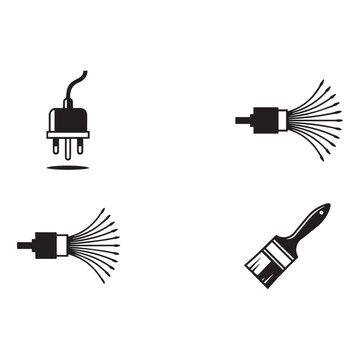 Black Tool And Equipment Icon Set Vector Graphic Design Illustration. 