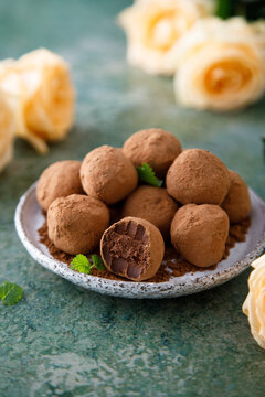 Homemade chocolate truffles