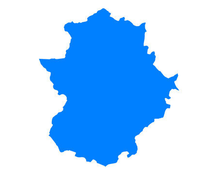 Karte der Extremadura